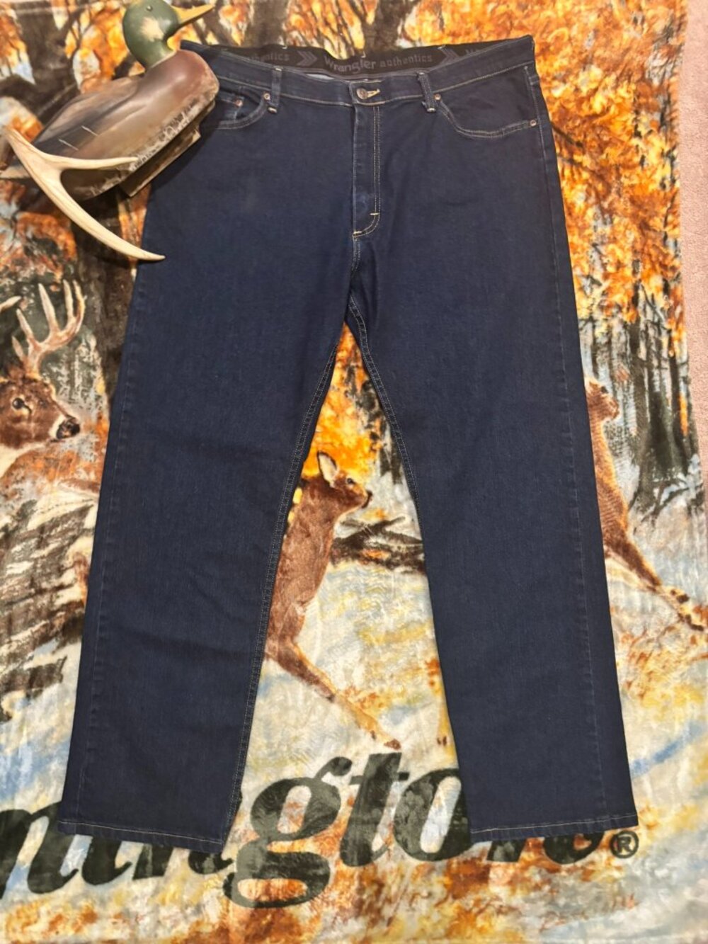 Wrangler Authentics Jeans Men’s 38x30 Dark Wash Classic Straight Fit Denim 100%
